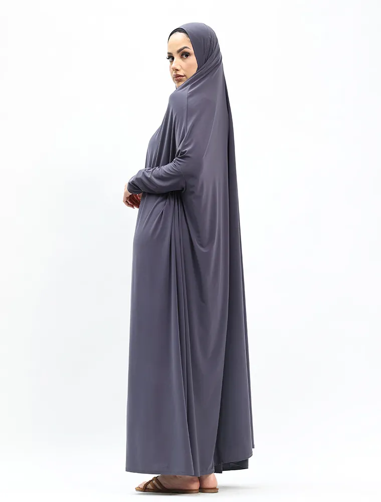 Grey Jersey Jilbab